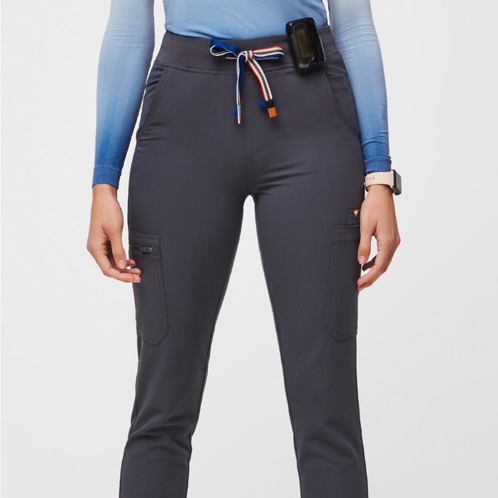 FIGS charcoal pride joggers